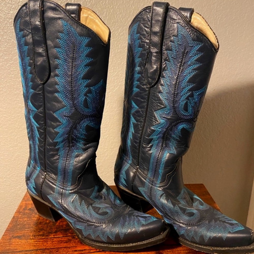 Corral Blue Cowgirl Boots 8M